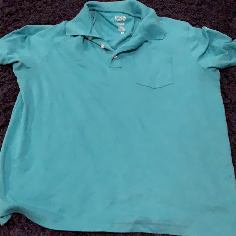 Blue polo shirt